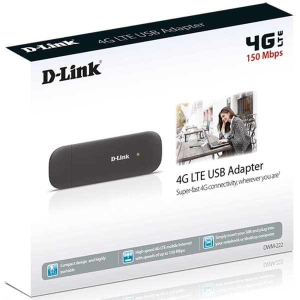 D-Link DWM-222 4G/LTE USB-adapter 150/50 Mbps