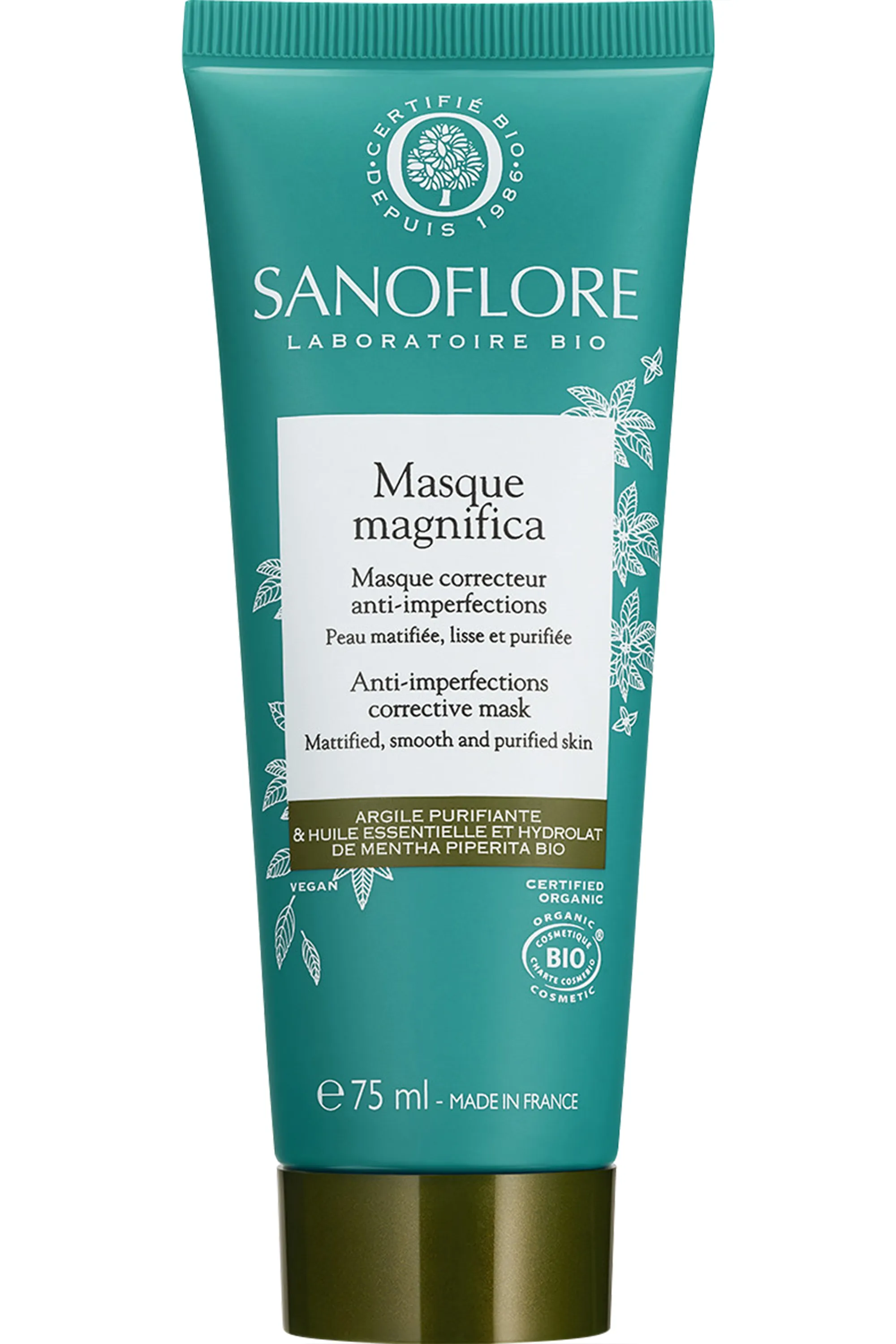 Sanoflore Masque purifiant à l’argile Aqua Magnifica-75 ml