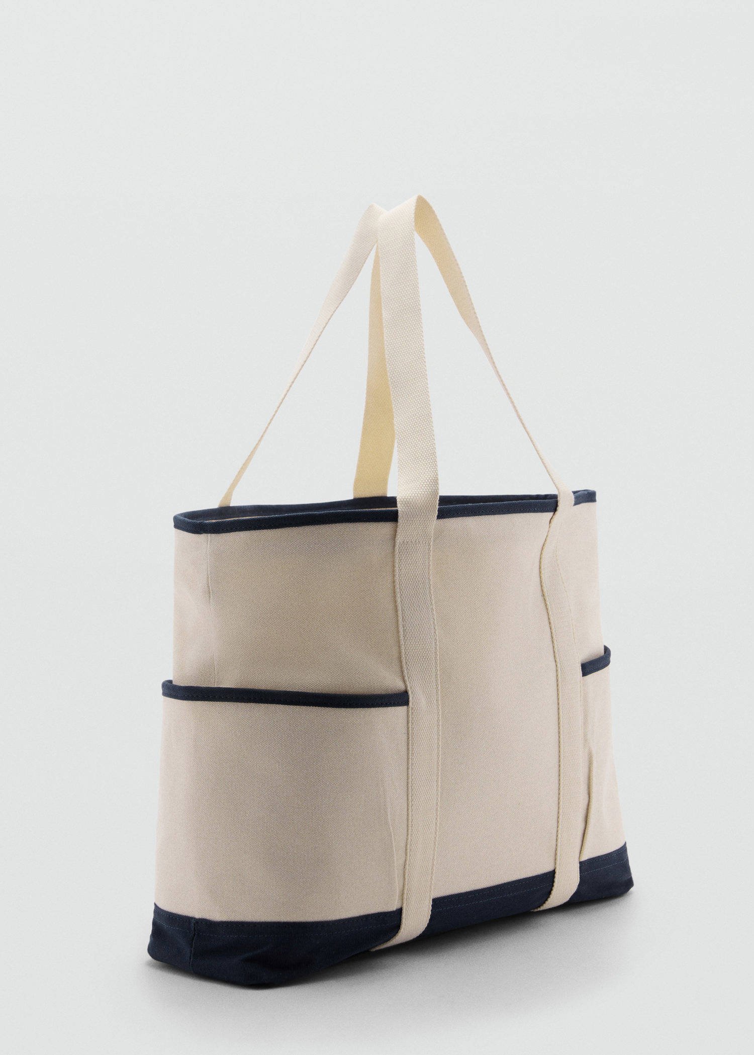 Mango Man canvas shopper naturel