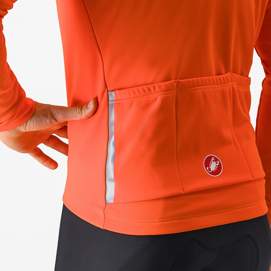 Castelli Entrata cykeljakke orange/sølv herre
