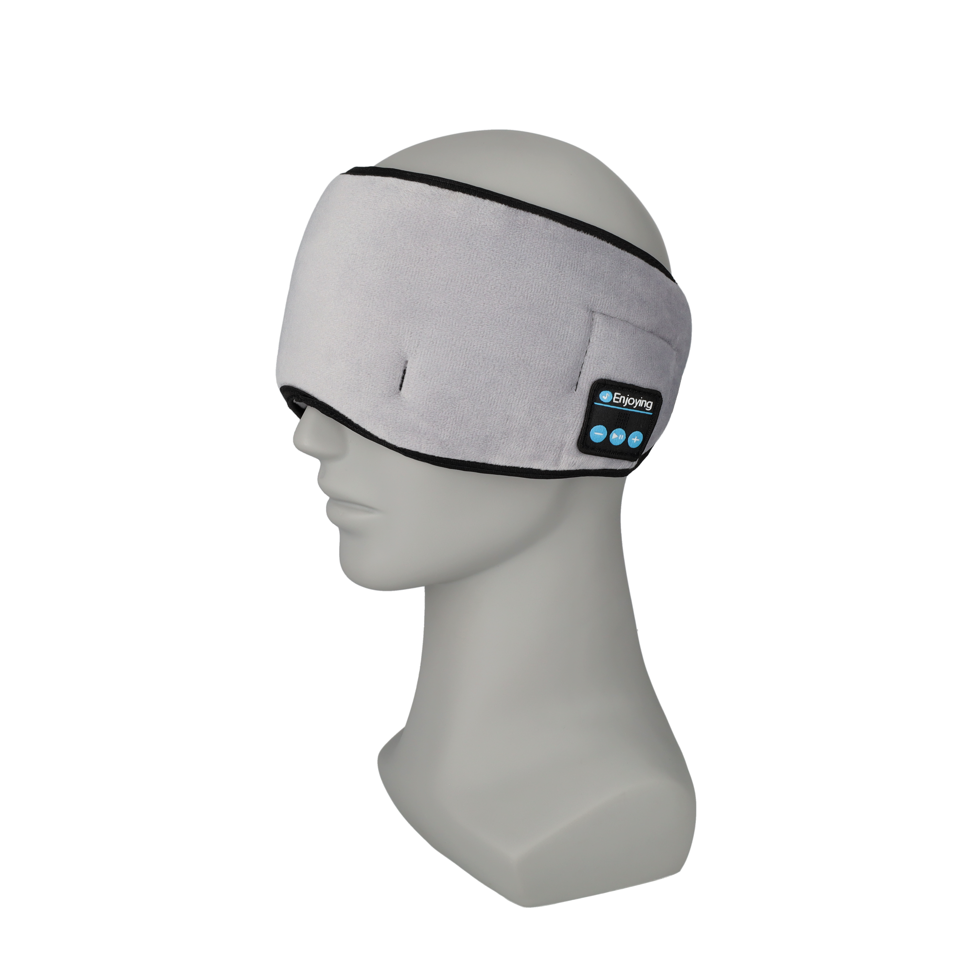 Elastische USB Augenmaske Musik Schlafmaske Bluetooth Augenbinde - Grau