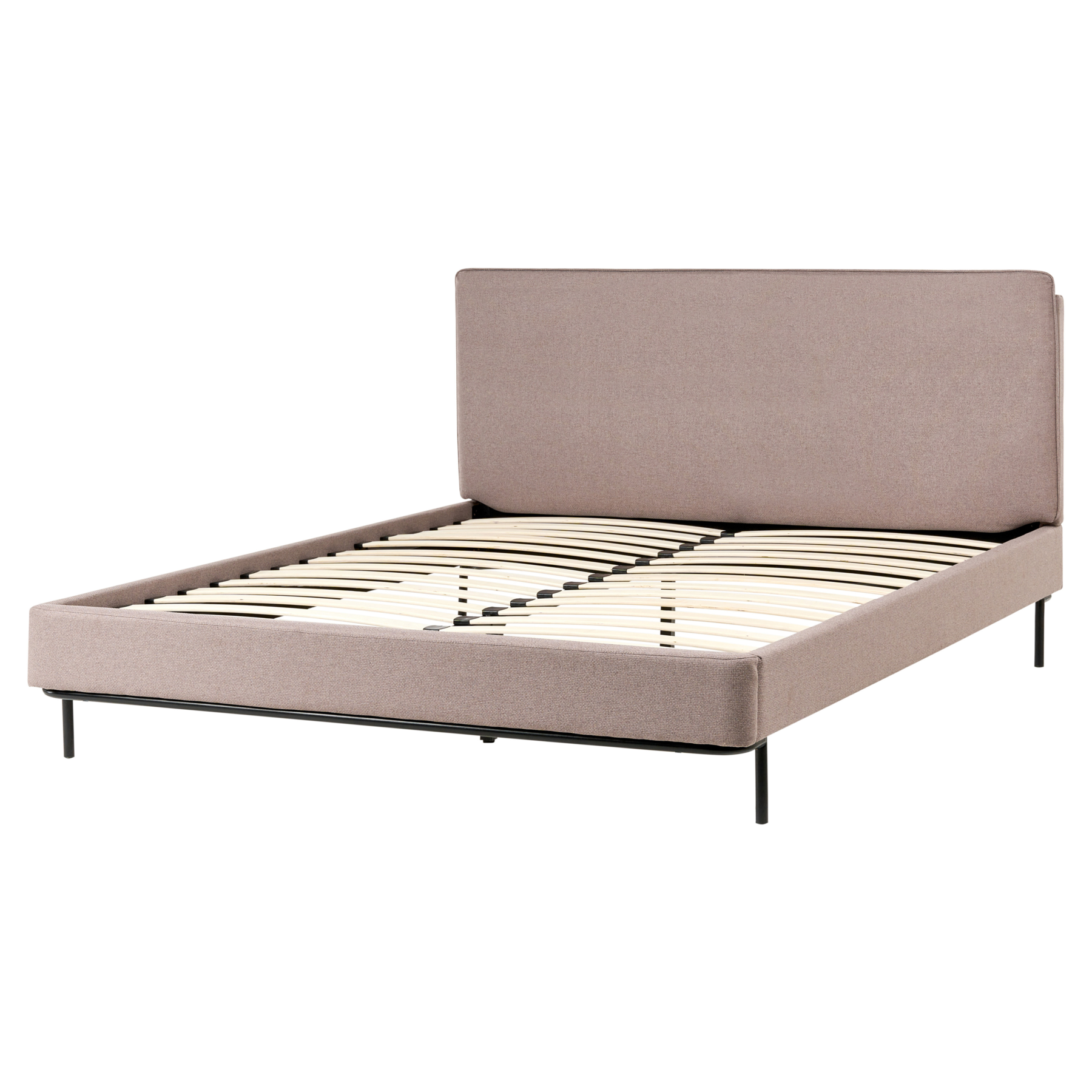 Beliani - CORIO - Tweepersoonsbed - Taupe - 160 x 200 cm - Polyester