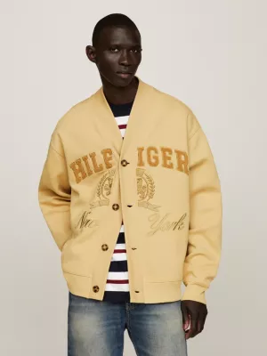 Cardigã Crest Relaxed Fit com Decote em V