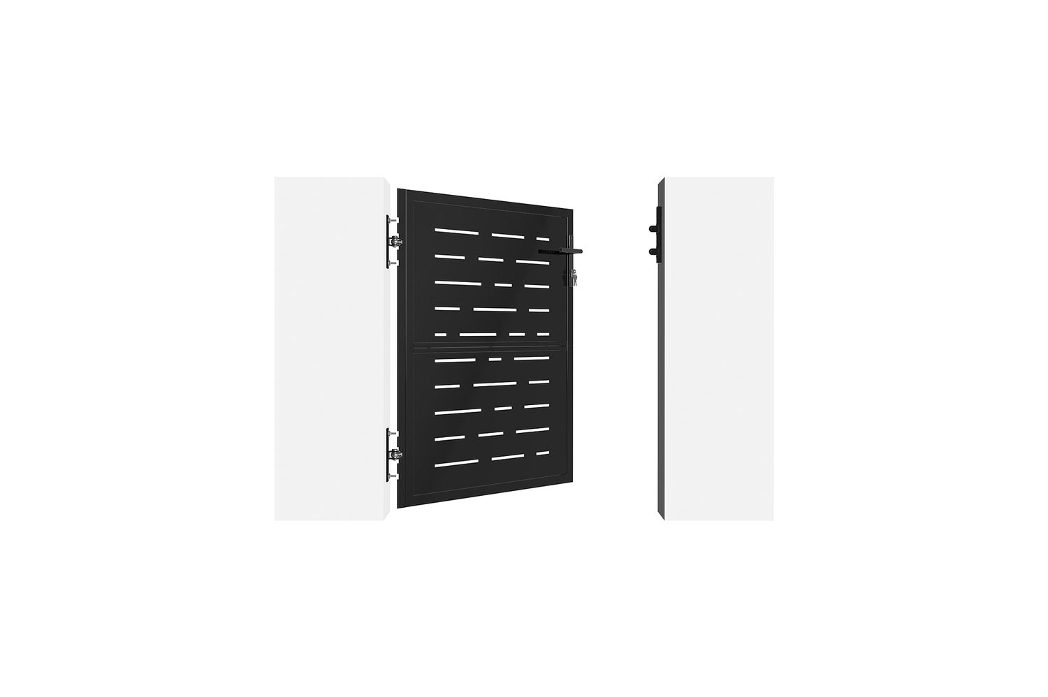Stalen tuinpoort 1m NALI ARLBERG H.120cm mat zwart