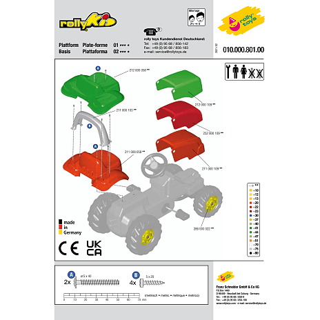 Rolly Toys New Holland traktor med frontlæsser og anhænger