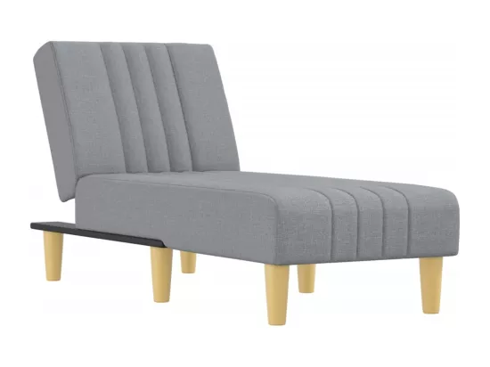 Prolenta Premium - Chaise longue gris clair tissu
