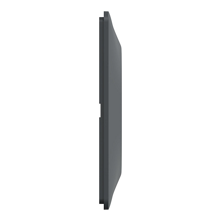 Plaque de finition double Schneider Electric Ovalis gris anthracite bague argent chromé