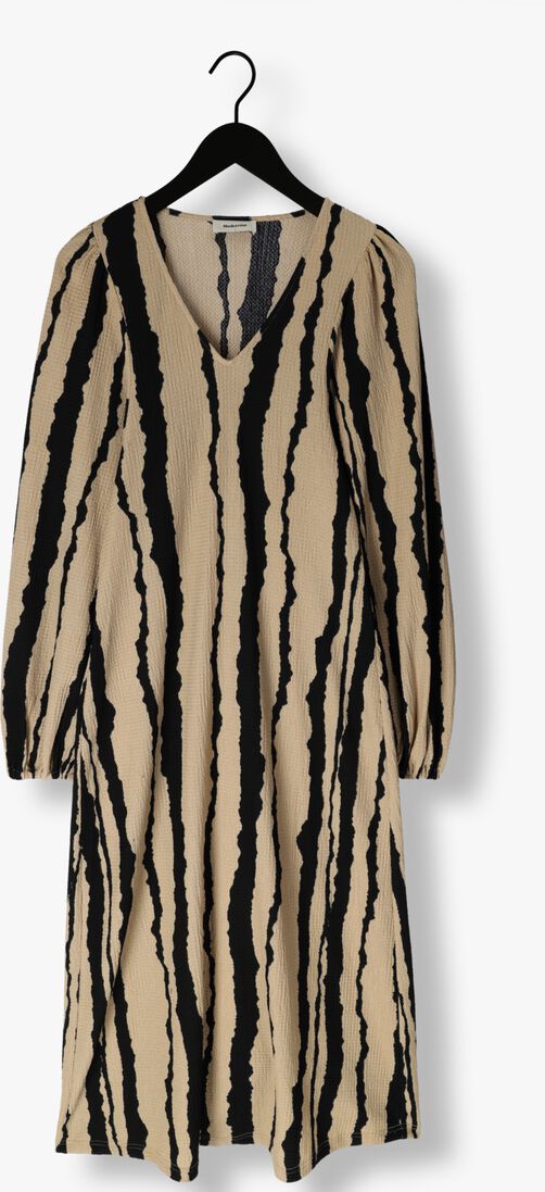 MODSTR\u00D6M beige modstr&ouml;m midi jurk harlandmd print dress