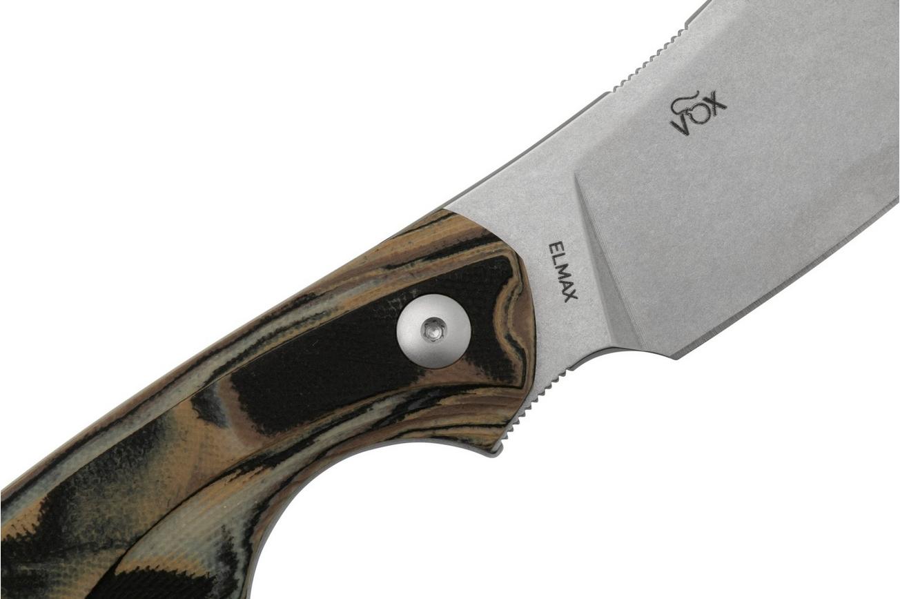 Viper Lille 2, VT4024GBU, Stonewash Elmax, Burl G10 vaststaand mes, Jesper Voxnaes design