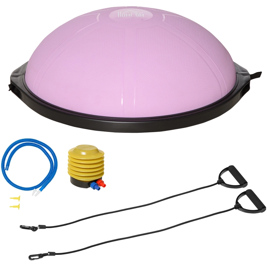 HOMCOM Balanceball mit Gummiseil violett
