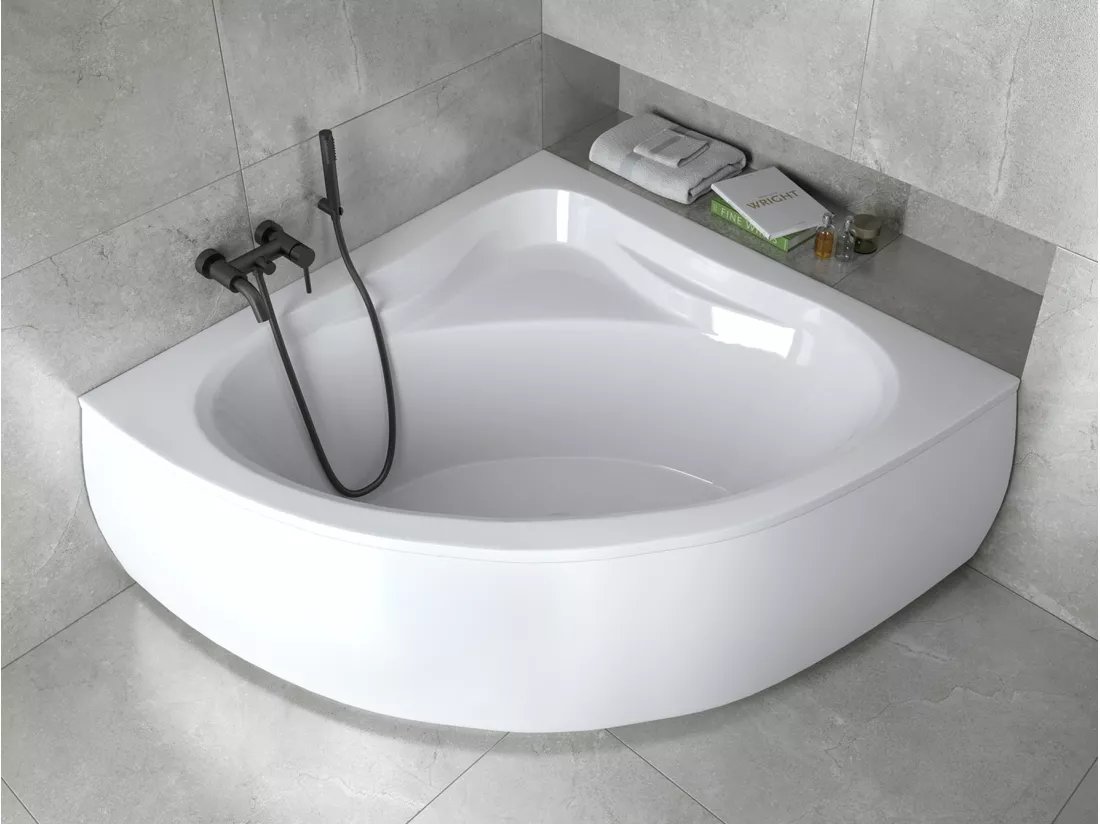 Baignoire MIA MINI avec tablier 120x120 cm ou 130x130cm - Dimensions: 130cm