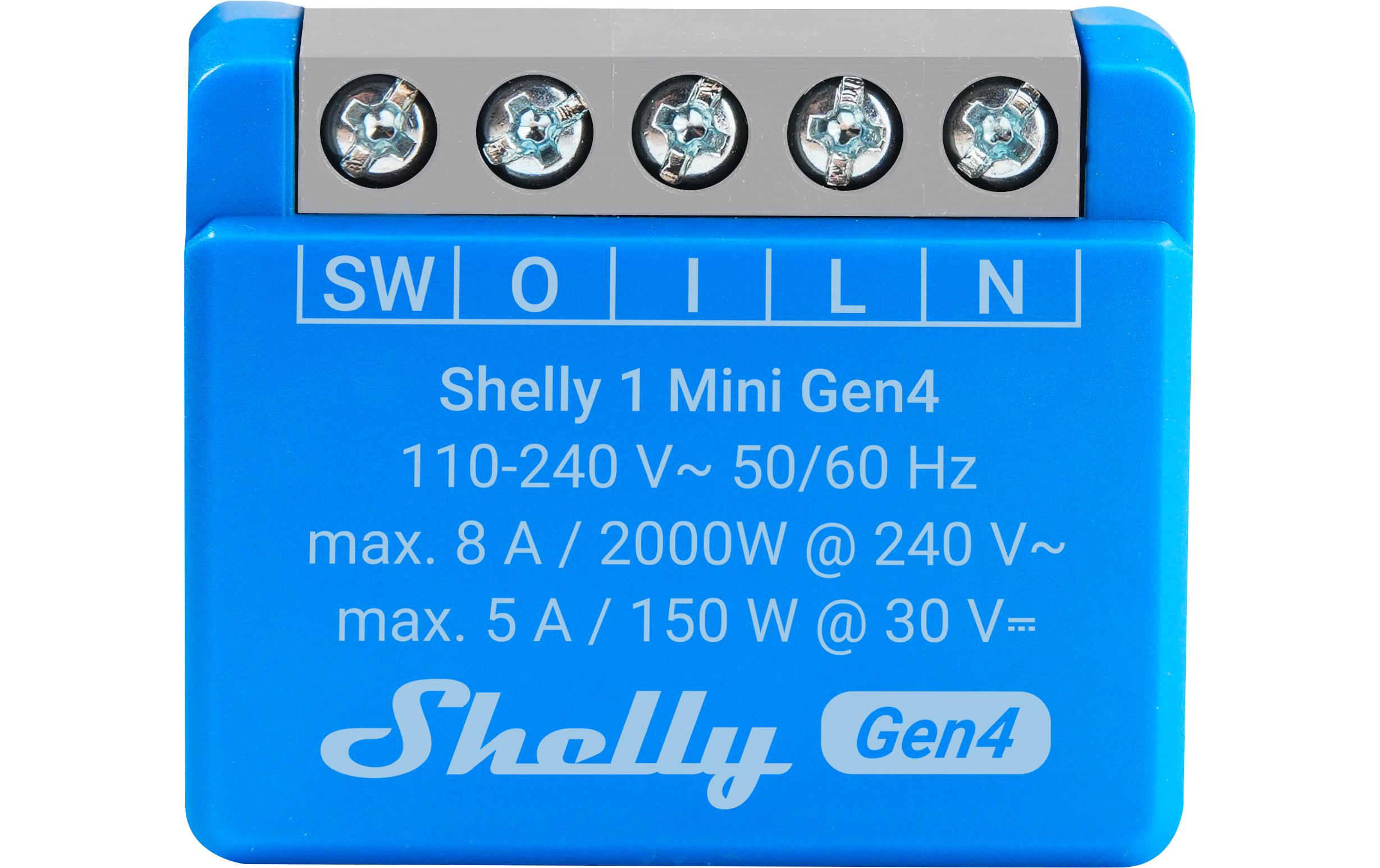 WLAN-Schaltaktor 1 Mini Gen4 WiFi-Switch Blau, 8 AWi-Fi-gesteuerter, intelligenter Schalter