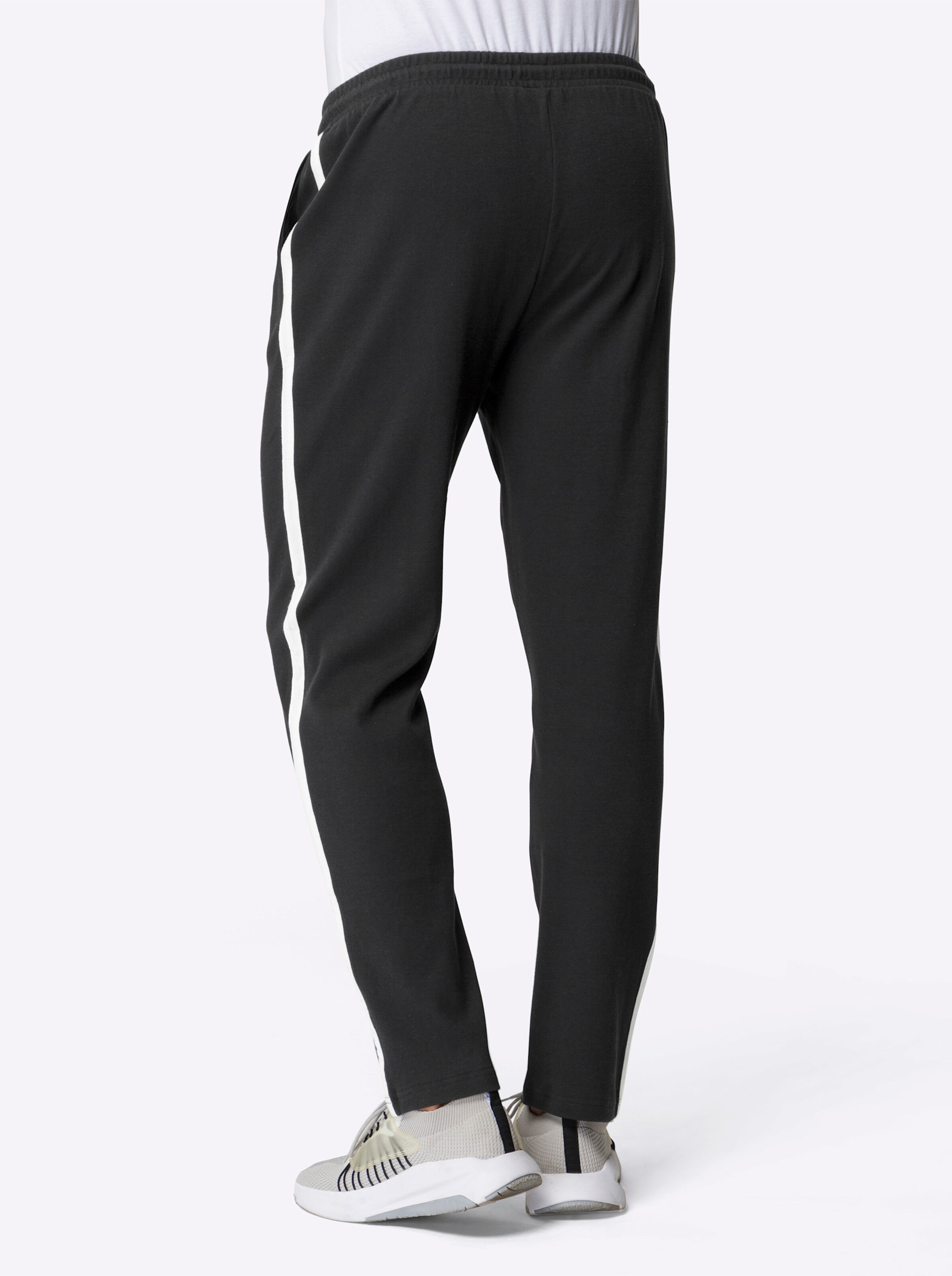 feel good Hosen lang in dunkelrot + schwarz