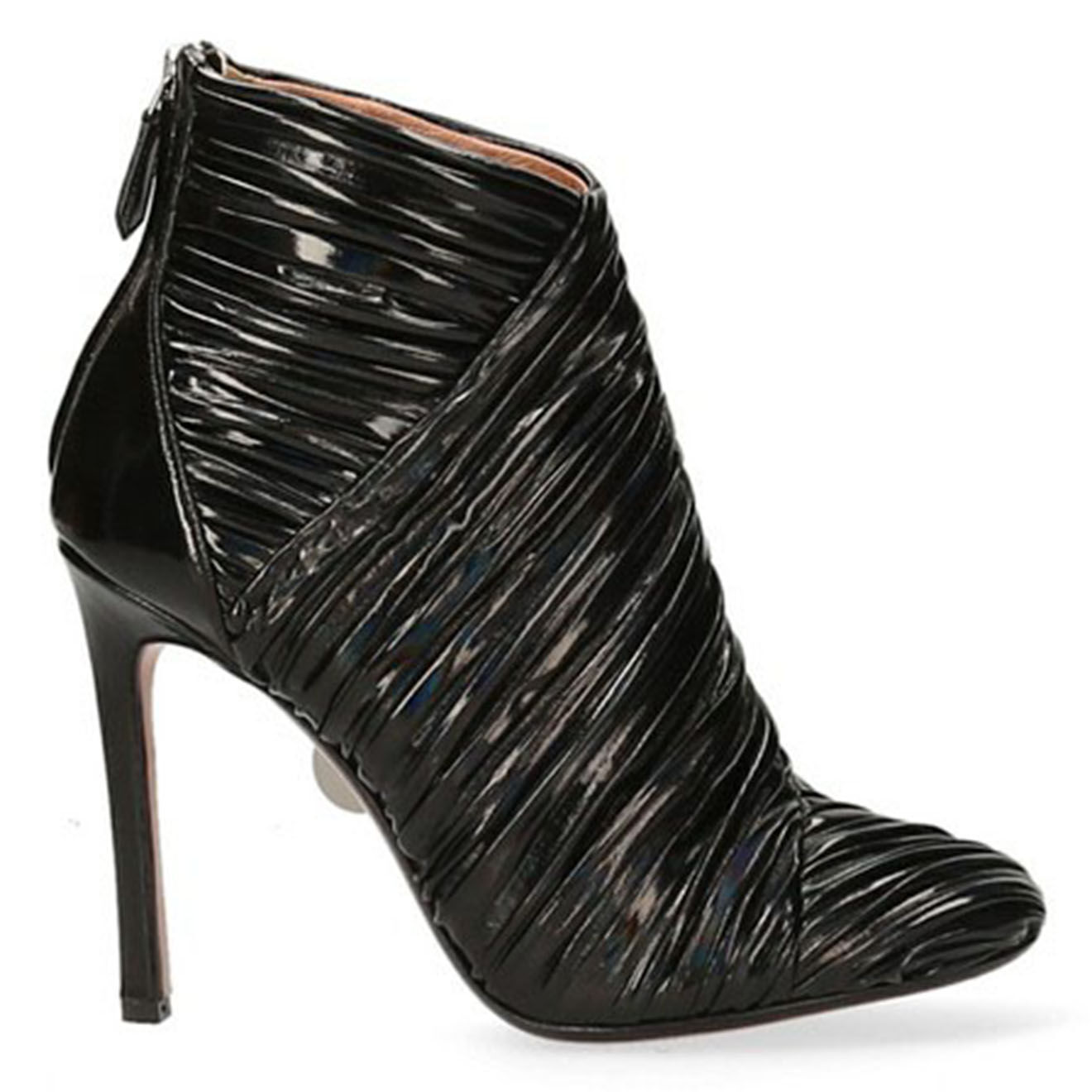 Samuele Failli Bottines en Vinyle noires - Talon 11 cm