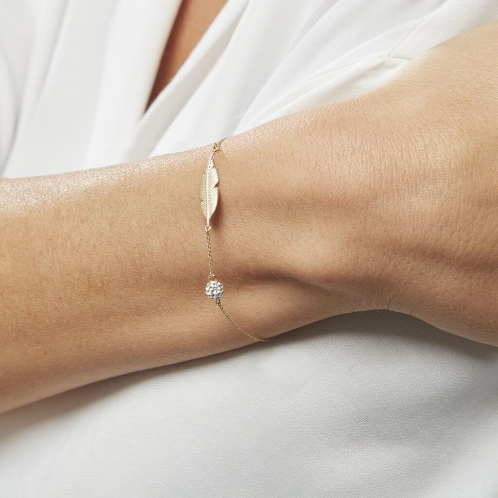 Bracelet Powoo Or Jaune Strass