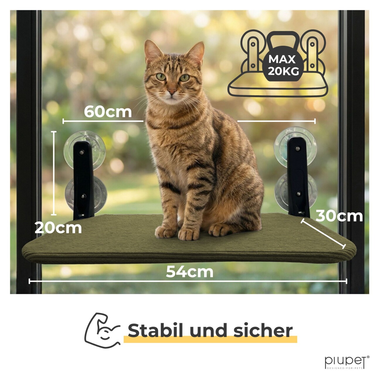 PIUPET Katzenfensterliege grün