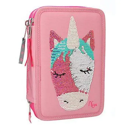 Depesche Ylvi & the Minimoomis 3-Fach Federtasche Naya Streichpaillette rosa