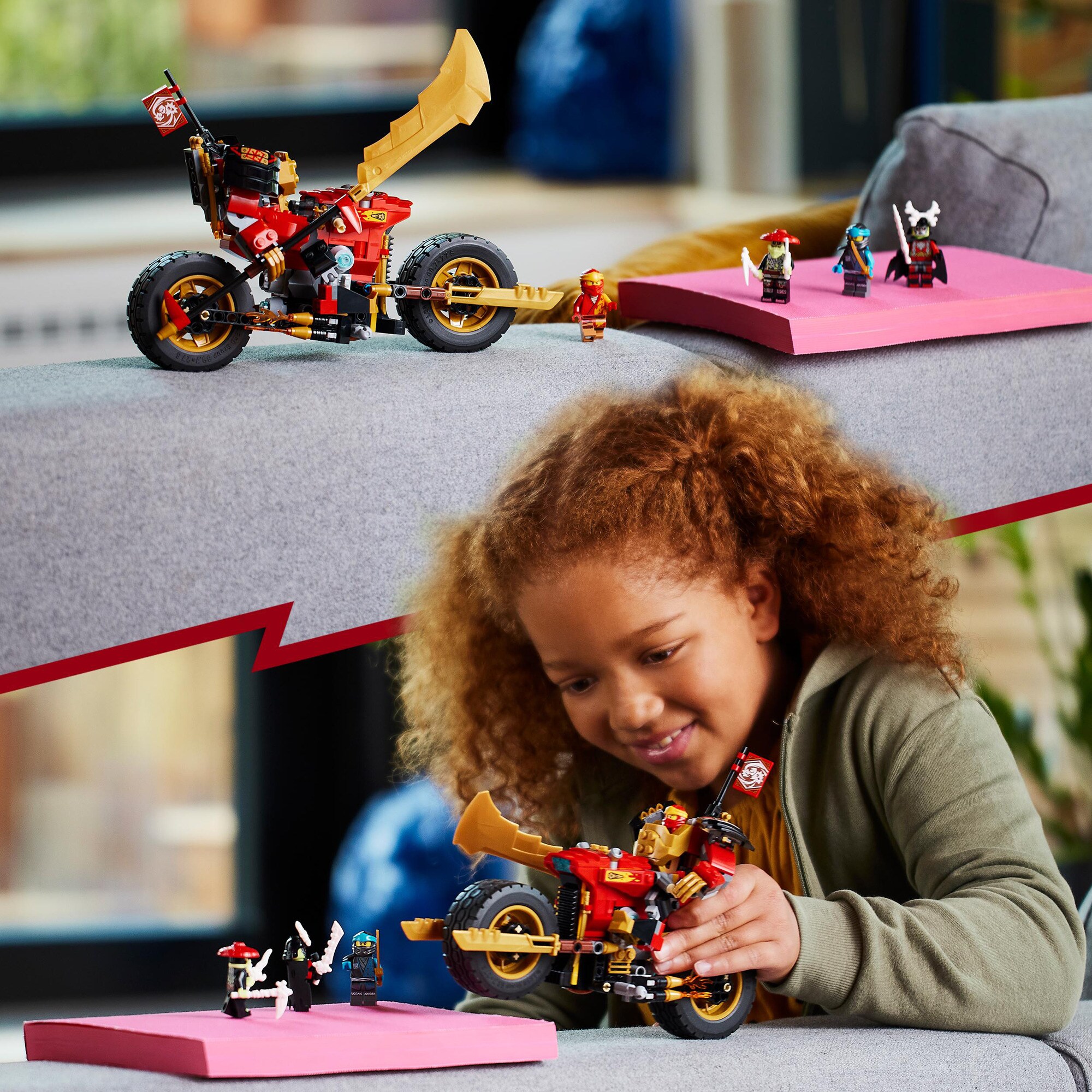LEGO Konstruktionsspielzeug Ninjago Kais Mech-Bike EVO