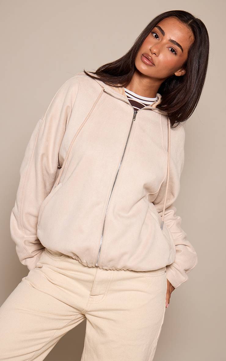 Gris Pierre Blouson Bomber À Casynthétiqueche Zippé En Synthétique Petite