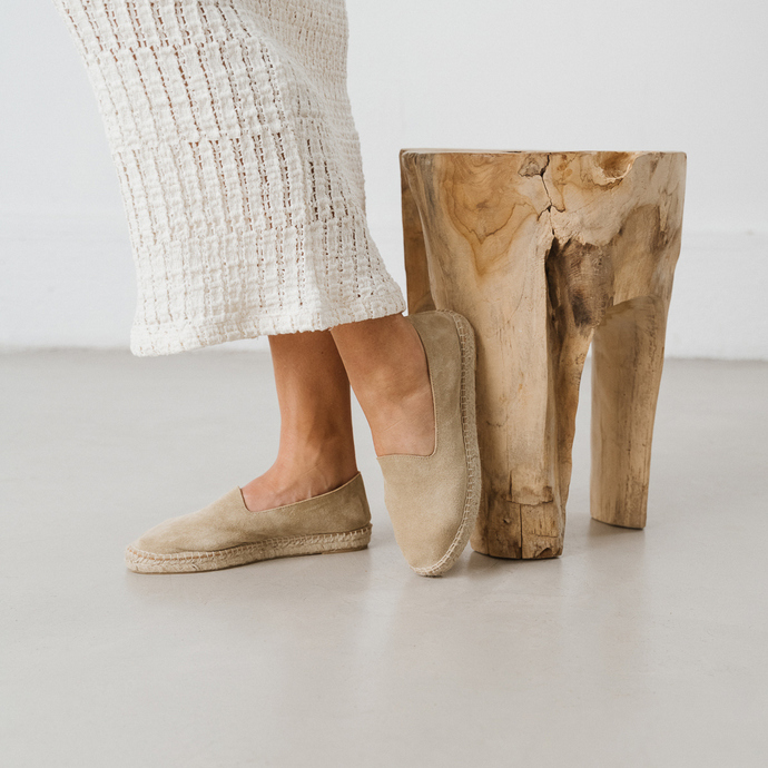 Espadrilles  en croute beige