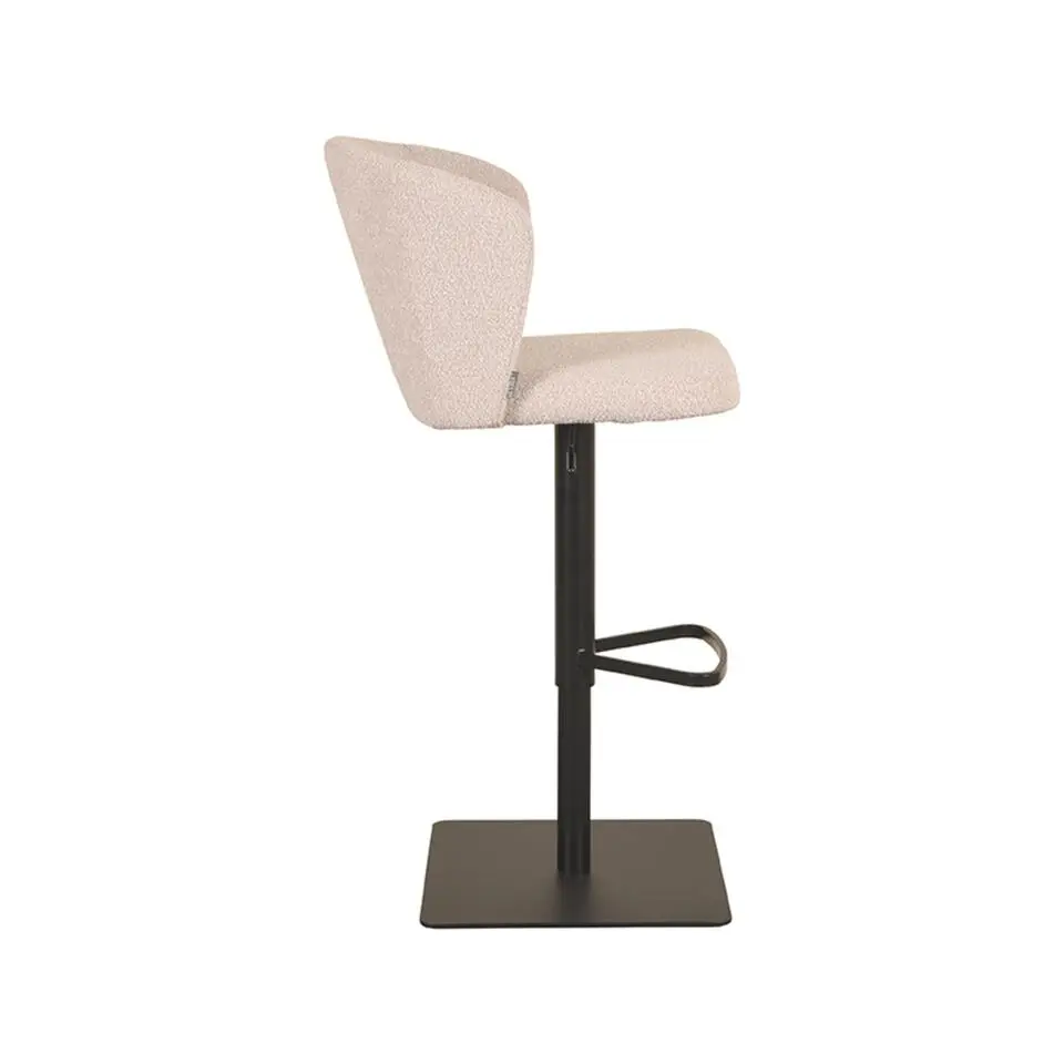 LABEL51 Barkruk Wave - Naturel - Boucle - set van 2