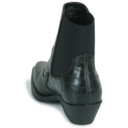 Only - ONLBRONCO-2 SHORT PU COWBOY BOOT - Noir