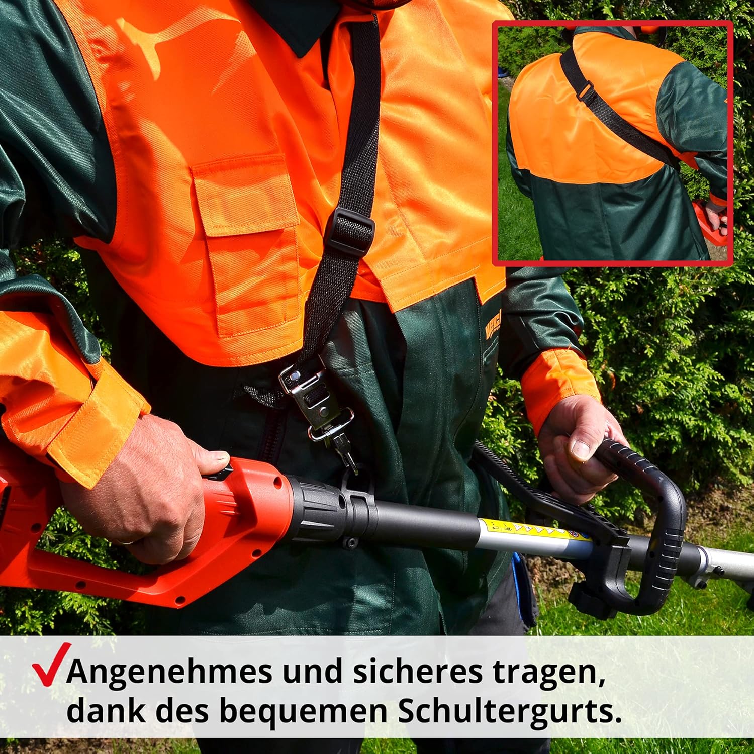 HECHT 3 -IN-1 Elektro Multifunktionsgerät – Rasentrimmer, Hochentaster und Heckenschere in Einem – 900 Watt Starke Gartenwerkzeuge im Set mit Verlängerung für den Garten (Hecht Multitool Rot)
