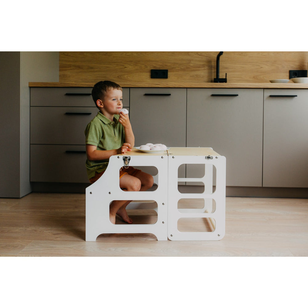 Køb Duck Woodworks Foldbart Læringstårn White