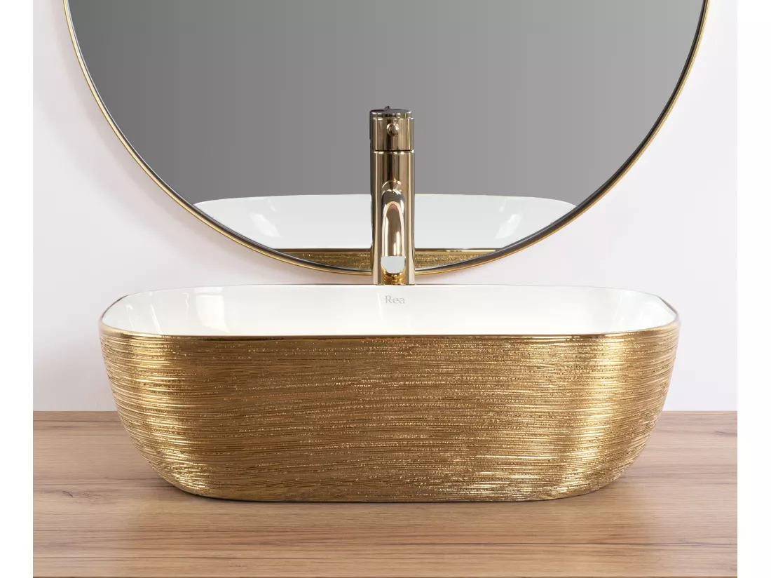 Vasque À Poser Rea Belinda White Gold