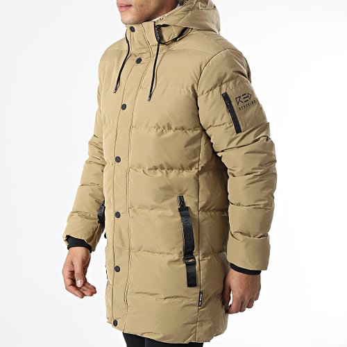 Doudoune Capuche Layer Cake Beige Foncé