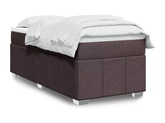 Sommier tapissier avec matelas Marron foncé 90x200 cm