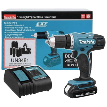 Makita 18V Accu-schroefboormachine DDF453SYX5 incl. 1,5Ah accu   lader