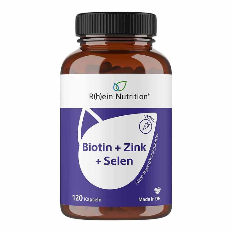 Biotin + Zink + Selen für Haut Haare & Nägel Kapseln, 120 St
