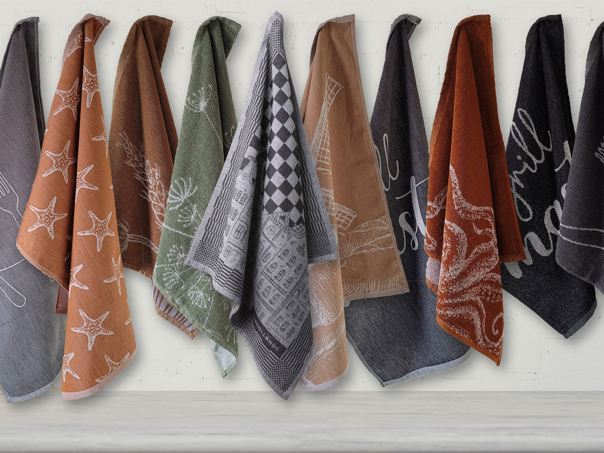 DoubleDry Bestek 50 x 70 cm set van 6 theedoeken - grijs