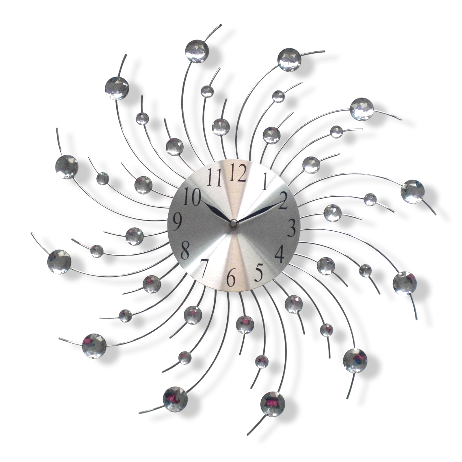 Wanduhr - silber - Metall