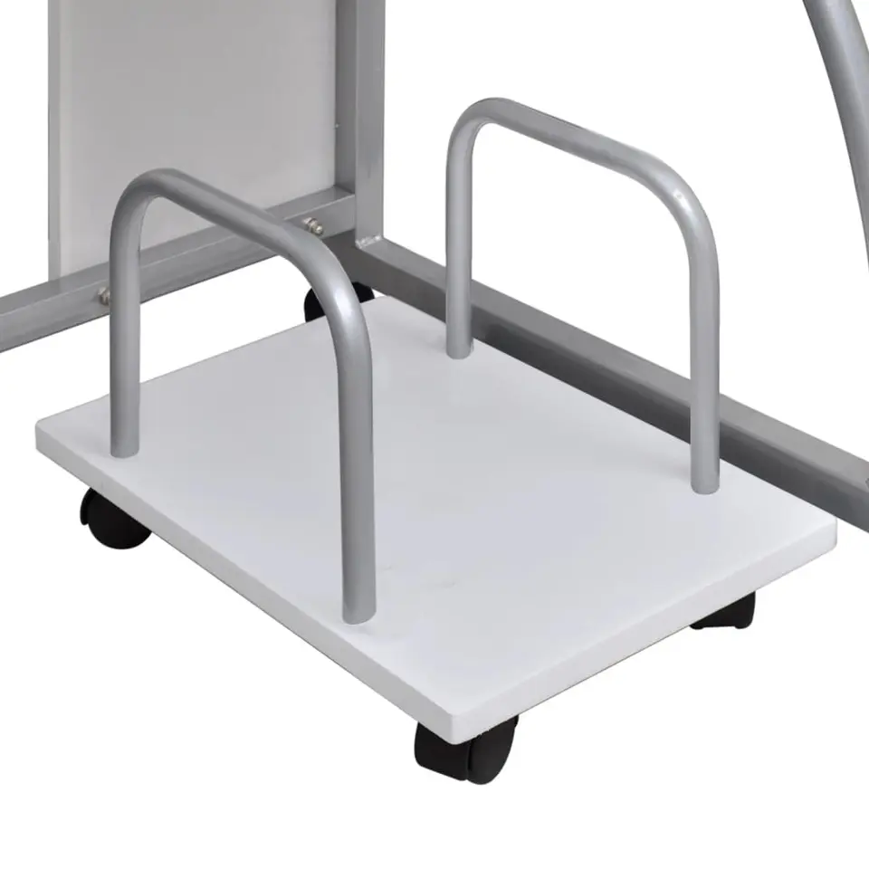 vidaXL - Computerbureau - Wit - Bewerkt hout - 110 x 52 x 88.5 cm