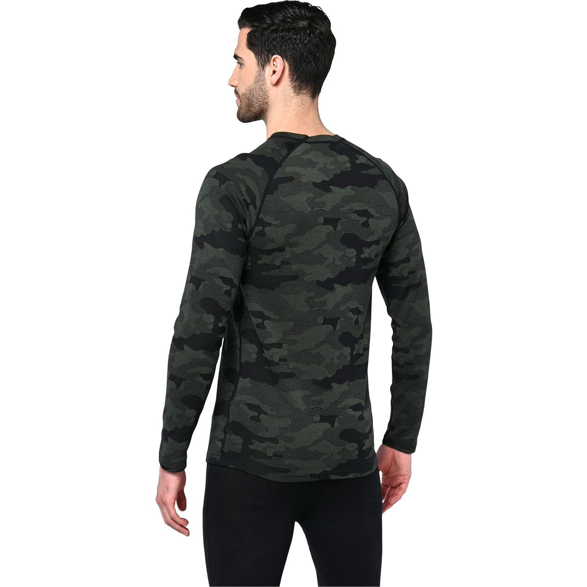 Bula Camo Merino Uld Crew Skiundertrøje Herre