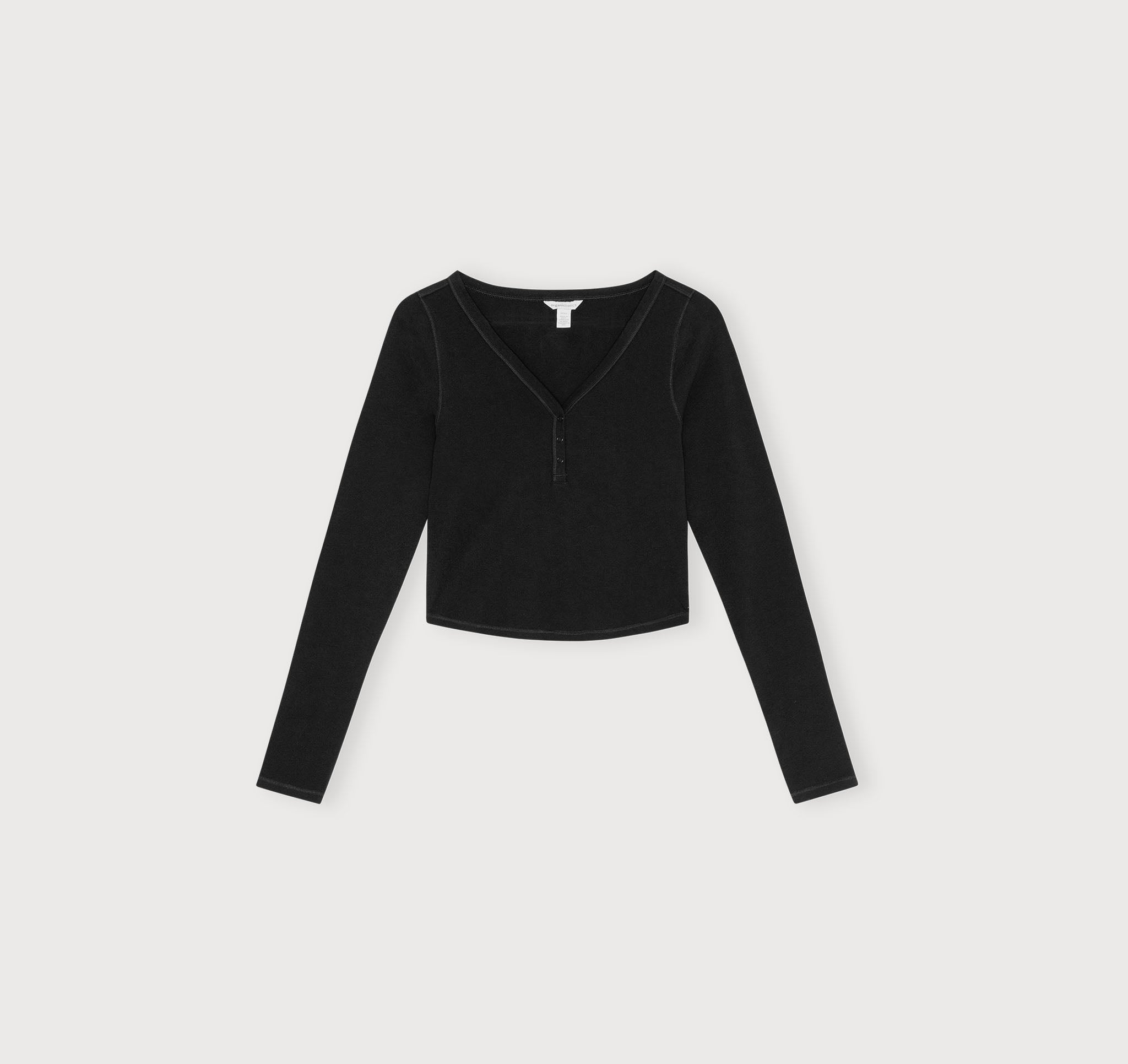 ORGANIC COTTON<br>Core Sport Henley Long-Sleeve Tee