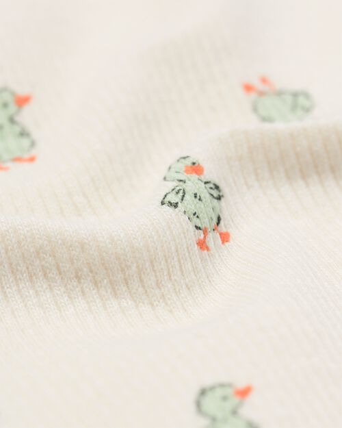 pyjama évolutif bébé côte canards blanc cassé