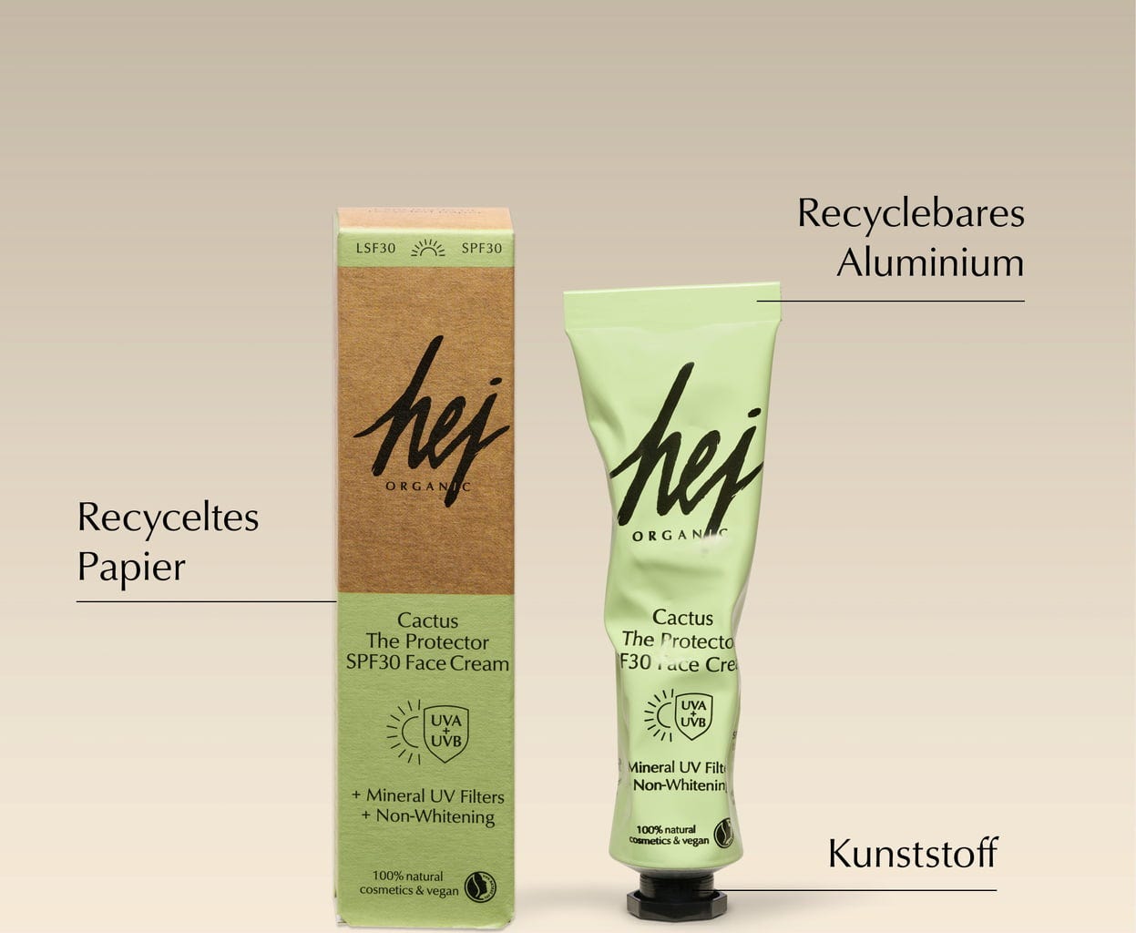 HEJ ORGANIC  Cactus The Protector Face Cream LSF30 , 30 ml