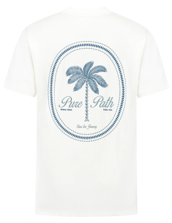 Pure Path T-shirt geborduurde print 25010116