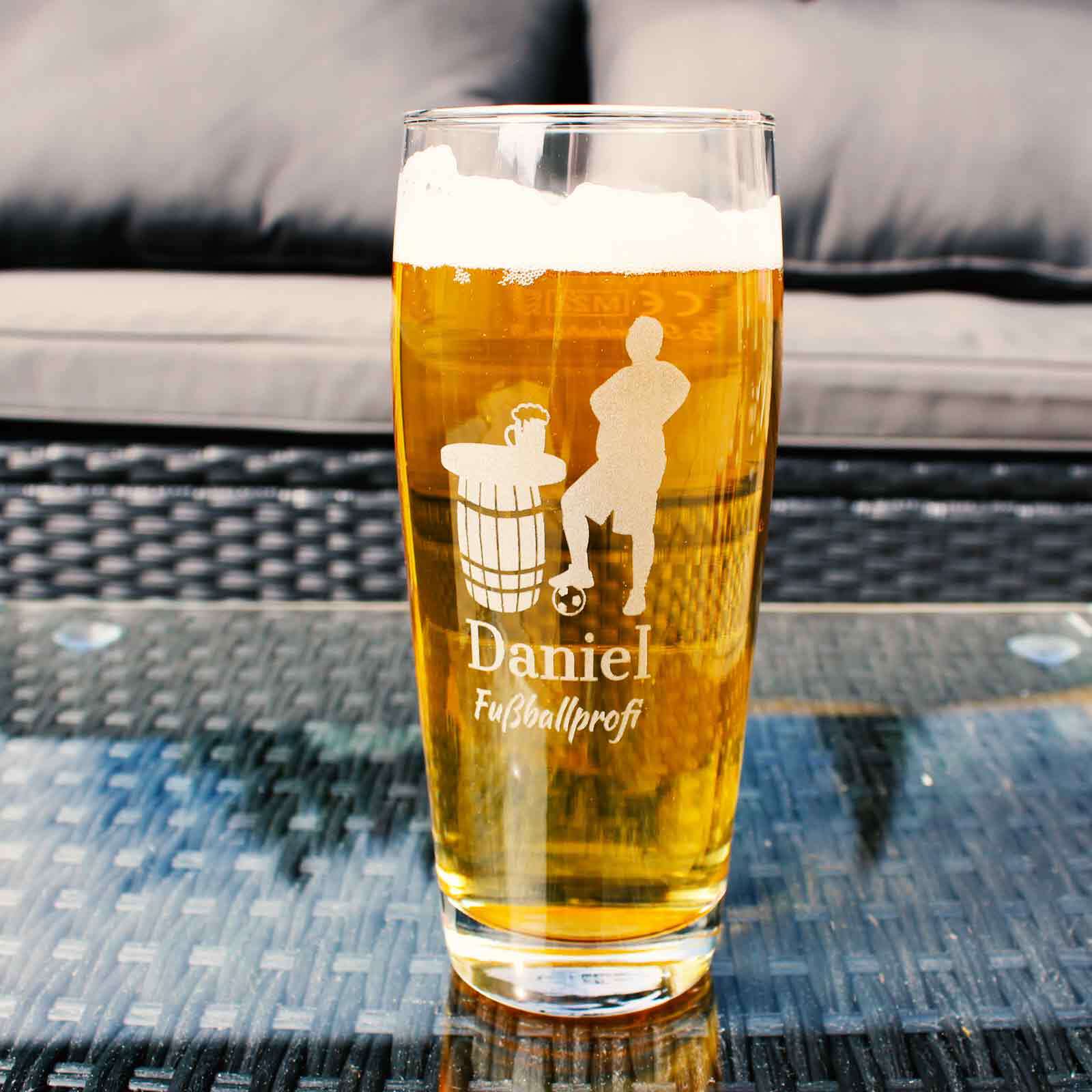 LUXENTU Willi Becher Bierglas mit Gravur 65. Jubiläum 0,5 l