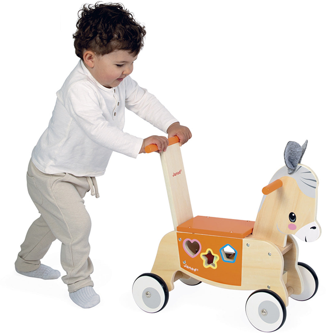 janod loopwagen ezel