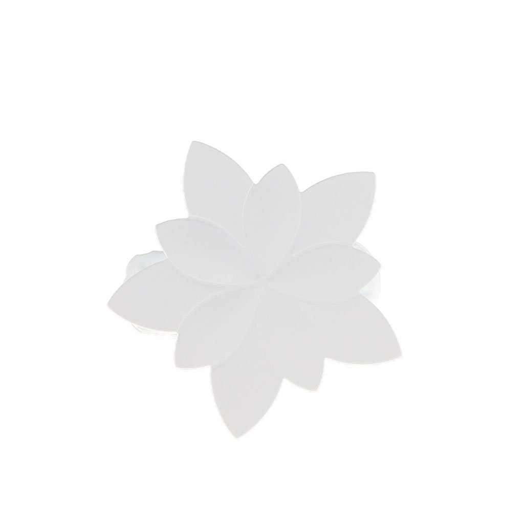 Lot de 2 pinces métal NYMPHEAS blanc mat