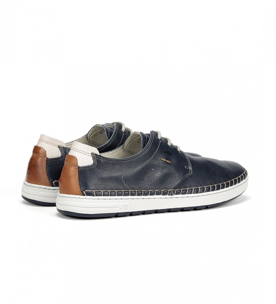 Sapatos de couro Fluchos F1715 Azul Escuro