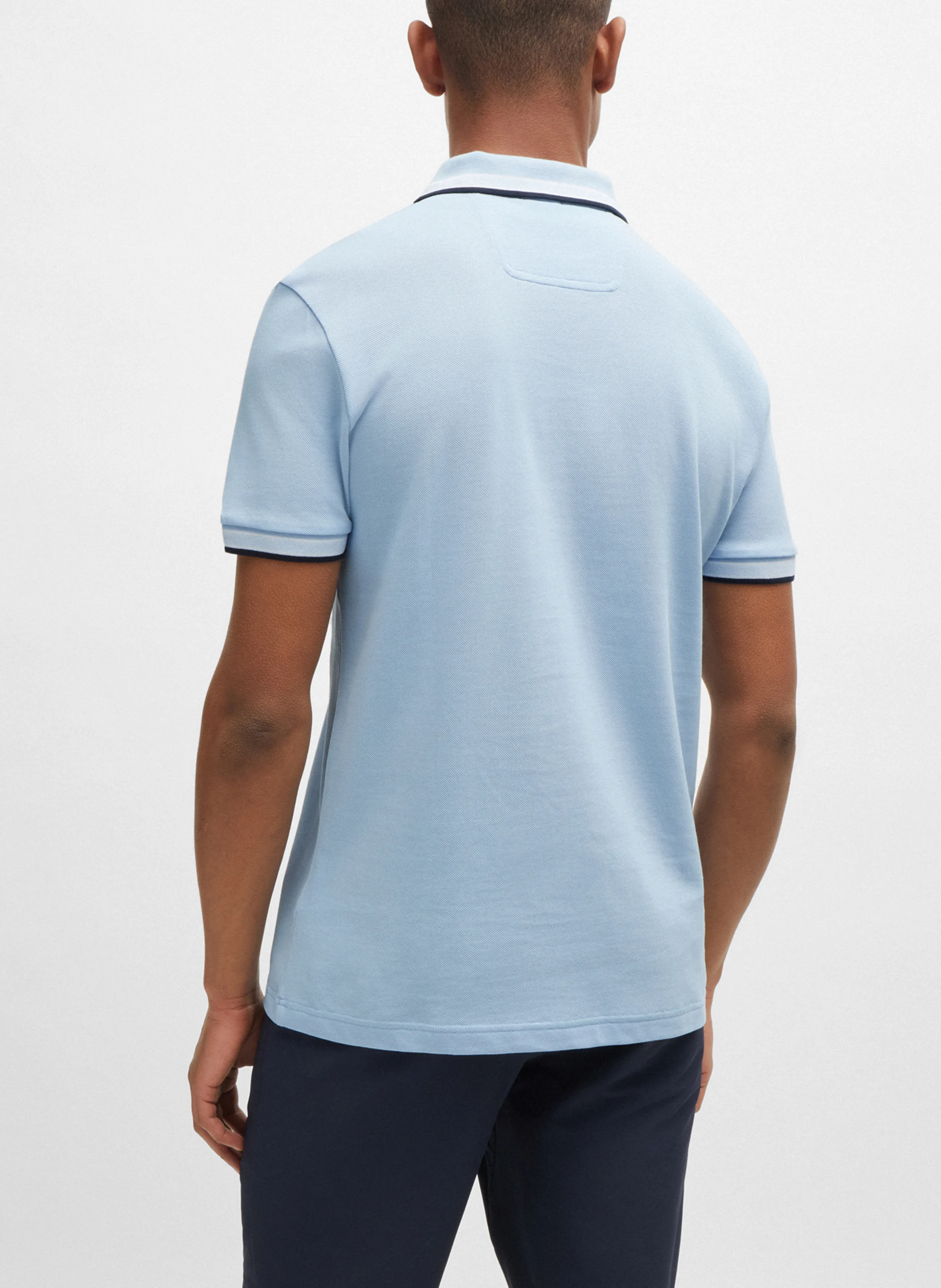 Polo regular fit en coton | Bleu