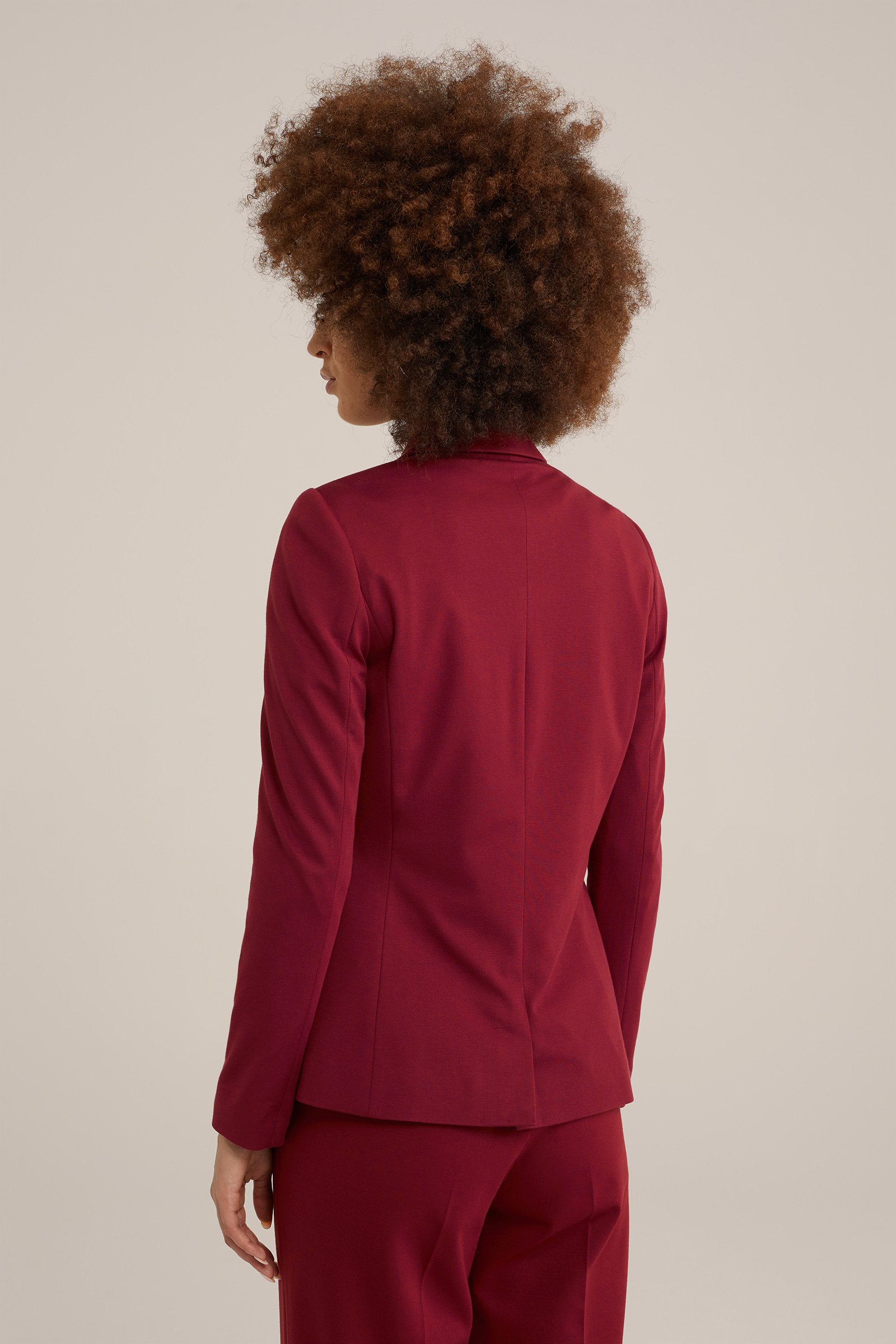 getailleerde jersey-stretch blazer WE Fashion Vuurrood