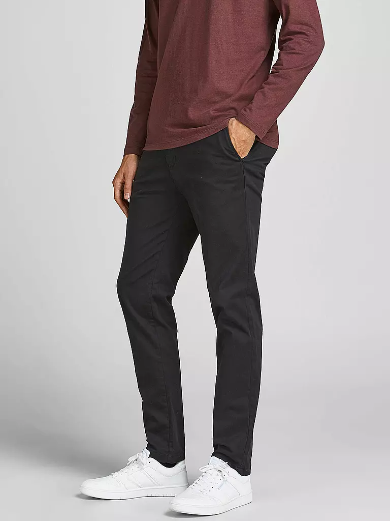 JACK & JONES Chino Slim Fit JPSTMARCO  schwarz