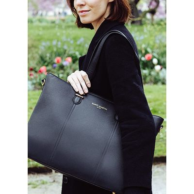 Saint-Martin - Sac cabas pour ordinateur noir Alba _ 1 compartiment - 15,6