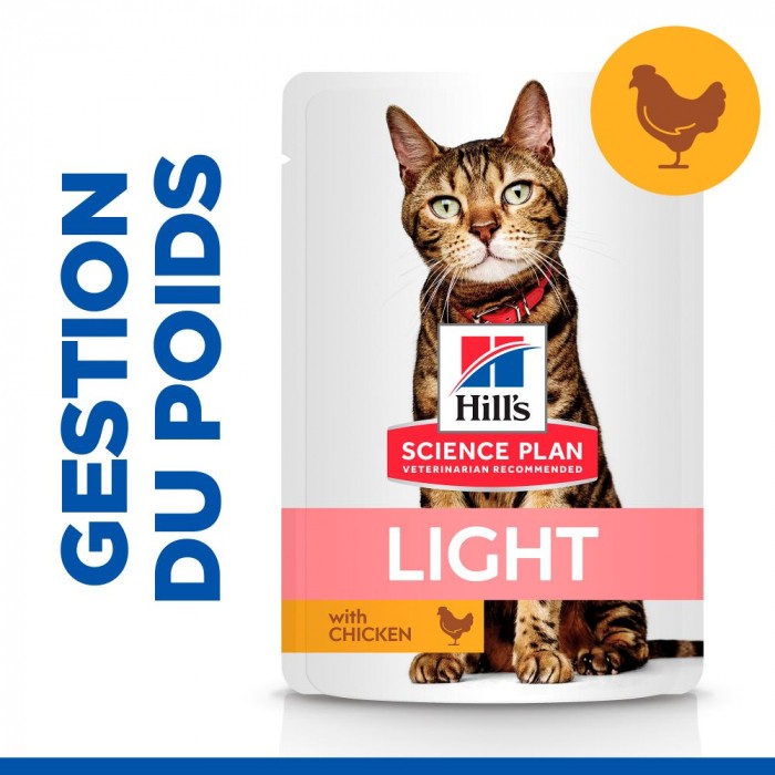 HILL'S Science Plan Light Adult en Sachets - Pâtée pour chat
